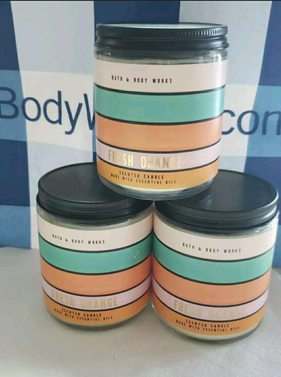 Bath & Body Works Other - BBW Fresh Orange 7 oz. Single Wick Candle Bundle of 3 Home Fragrance Decor